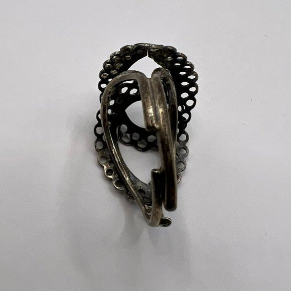 𝅺VINTAGE Adjustable Overlapping Oval Circle Ring - Picture 6 of 6